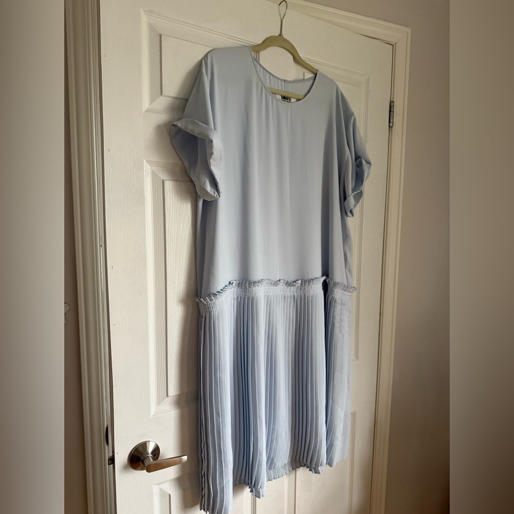 Maison Margiela MM6 pale sky blue pleated midi dress - size IT 44 (US 8) - Picture 4 of 4
